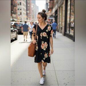 Floral Navy Dress